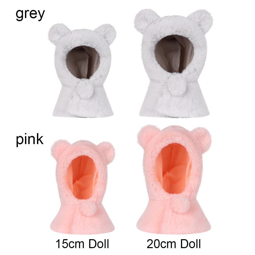 15/20cm Plush Doll's Clothes Handmade Hooded Cloak Korea Idol Doll Clothes Suit Cute Bear Toy Clothes Soft Animal Doll Clothing