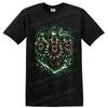 Doberman Dogs T Shirt w/ Three Snarling Canines Spiked Collar Gothic Horror Tee