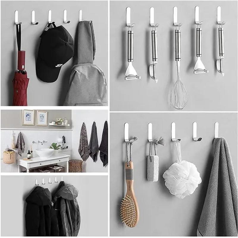 3Pcs Mehrzweck Wand Organizer Haken Hinter-tür Schlüssel Kleiderbügel Haken Bad Robe Handtuch Halter Rack Küche Hardware regal Haken