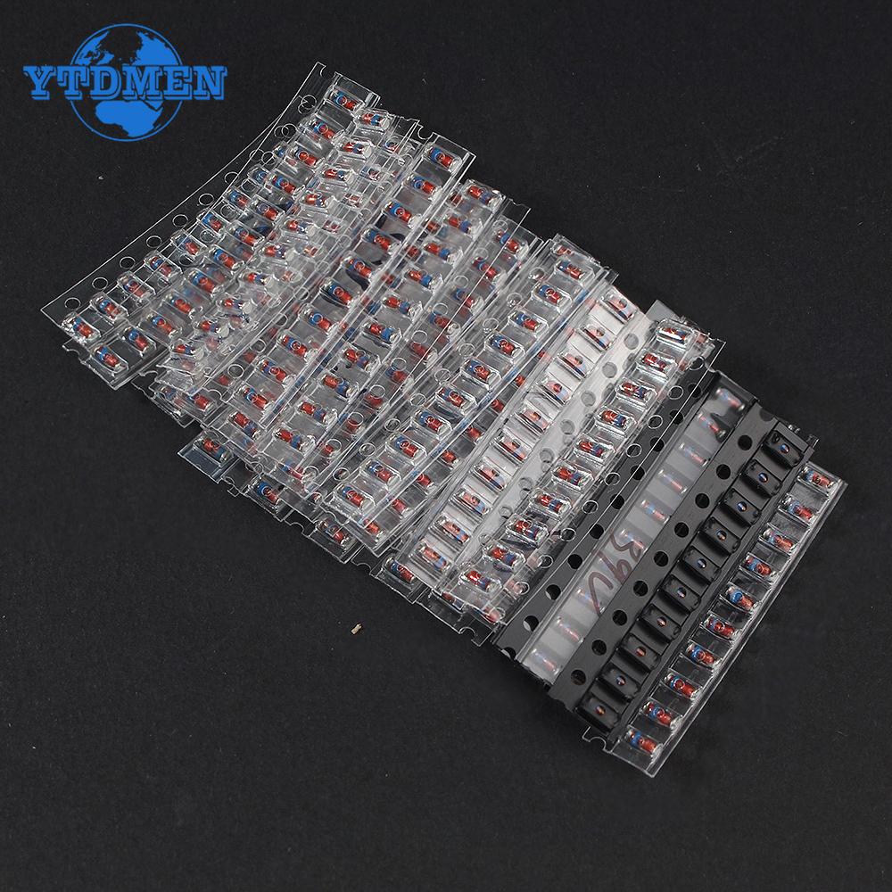 300PCS SMD LL34 Zener-Dioden-Kit 0,5W 1/2W 3V-24V 2V-39V SMD-Dioden-Set 1N4148