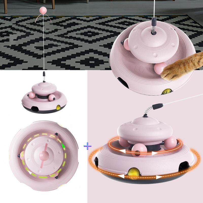 Katzen-Teaser-Stab mit Ball Rutschfeste Schienen-Ball-Teaser-Spielzeuge Mehrzweck-Schnitt-Katzenspielzeug Lustiges Haustierspielzeug zur Unterhaltung und Bewegung