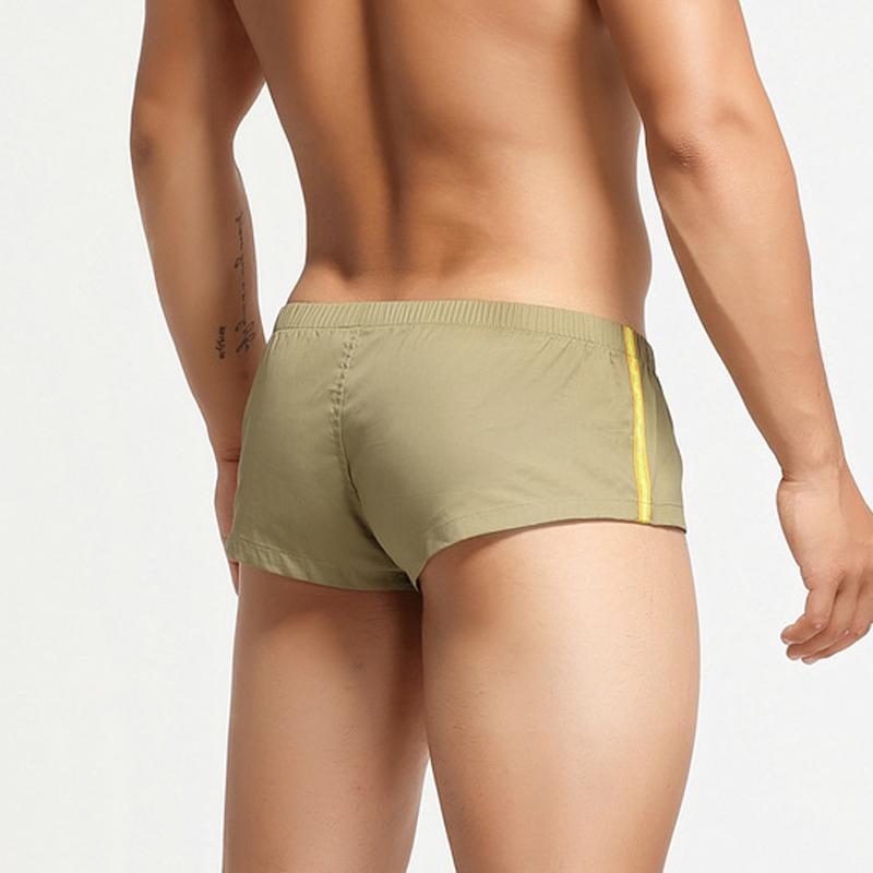 Męskie Szorty Jednokolorowe z Niskim Stanem Wygodne Oddychające Szorty o Bawełnianym Wyglądzie Codzienne Lekkie Krótkie Spodnie do Domu