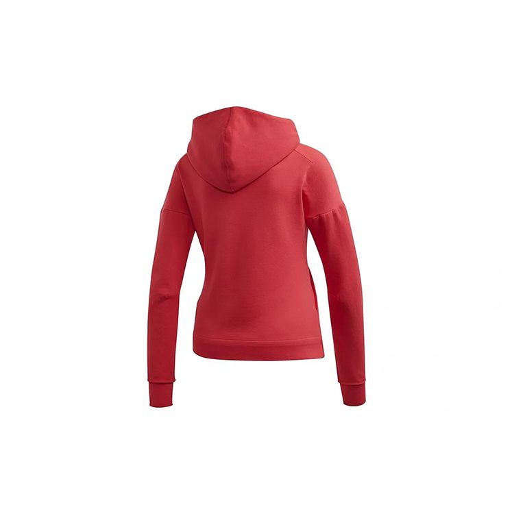Adidas Three-Stripe Letter Print Hooded Jacket With Thumb Holes Women Jackets Red FL1958