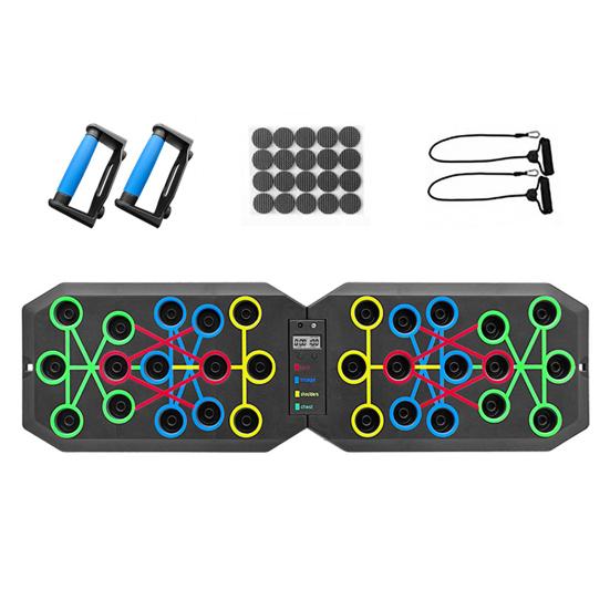 

Складная доска для отжиманий с противоскользящими ручками, умный счетчик, прочная несущая штанга для отжиманий, оборудование для тренировки мышц живота D синий