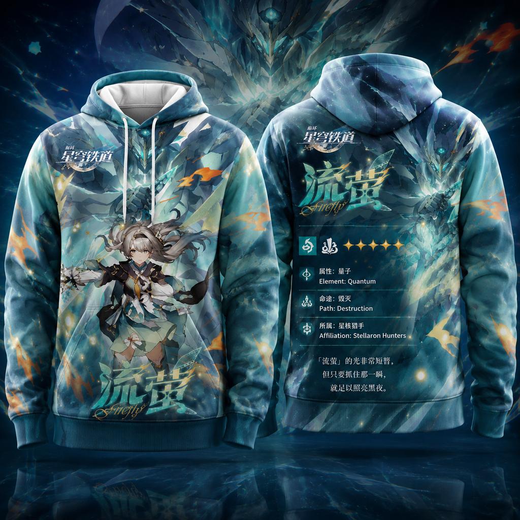 Honkai Star Rail Firefly Ruan Mei 3D Print Unisex Hooded Men and Women Autumn Winter Anime Sport Shirt Men's Pullover Men's Y2kUnisex Woman's