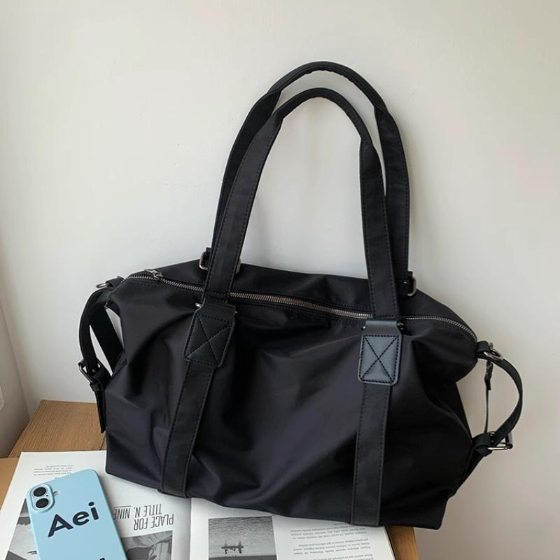 

Large Capacity Commuter Women s Shoulder Bags Nyl Cloth Lightweight Men Crossbody Bag Travel Portable Female Handbags Tote чорний
