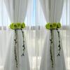 A Set of 2 Creative Plant Vines Artificial Flower Curtain Hooks, Bohemian Style Floral Decorations, Adjustable Transparent Curtain Fixing Clips