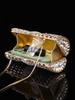 European-American Rhinestone Clutch: Creative Hollowed-Out Women's Evening Handbag for Banquets