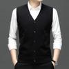 Single Breasted Pullover Autumn Sleeveless Vests Men Work Sweater Knitted Male Waistcoat Jumper Pullovers Roupas Masculinas