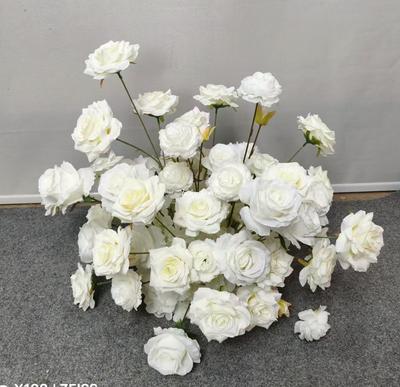 Maßgeschneiderte Künstliche Rose Blume Hochzeitsdekoration Hängende Blumenreihe Kulissendekor Wegbegleitende Blumenkugel Party Bühnenrequisiten
