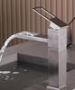 304 Stainless Steel Waterfall Bathroom Basin Faucet Single Hole Single Handle Hot And Cold Mixed Faucets Rotation Sink Tap