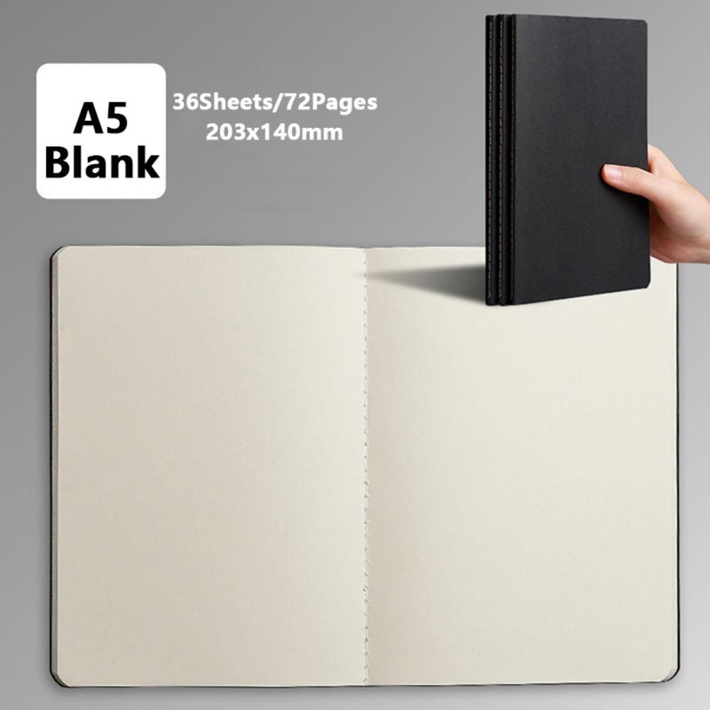 Kraft Cover Notebook Grid/Lined/Blank Notepad Vintage Writing Book  Gift