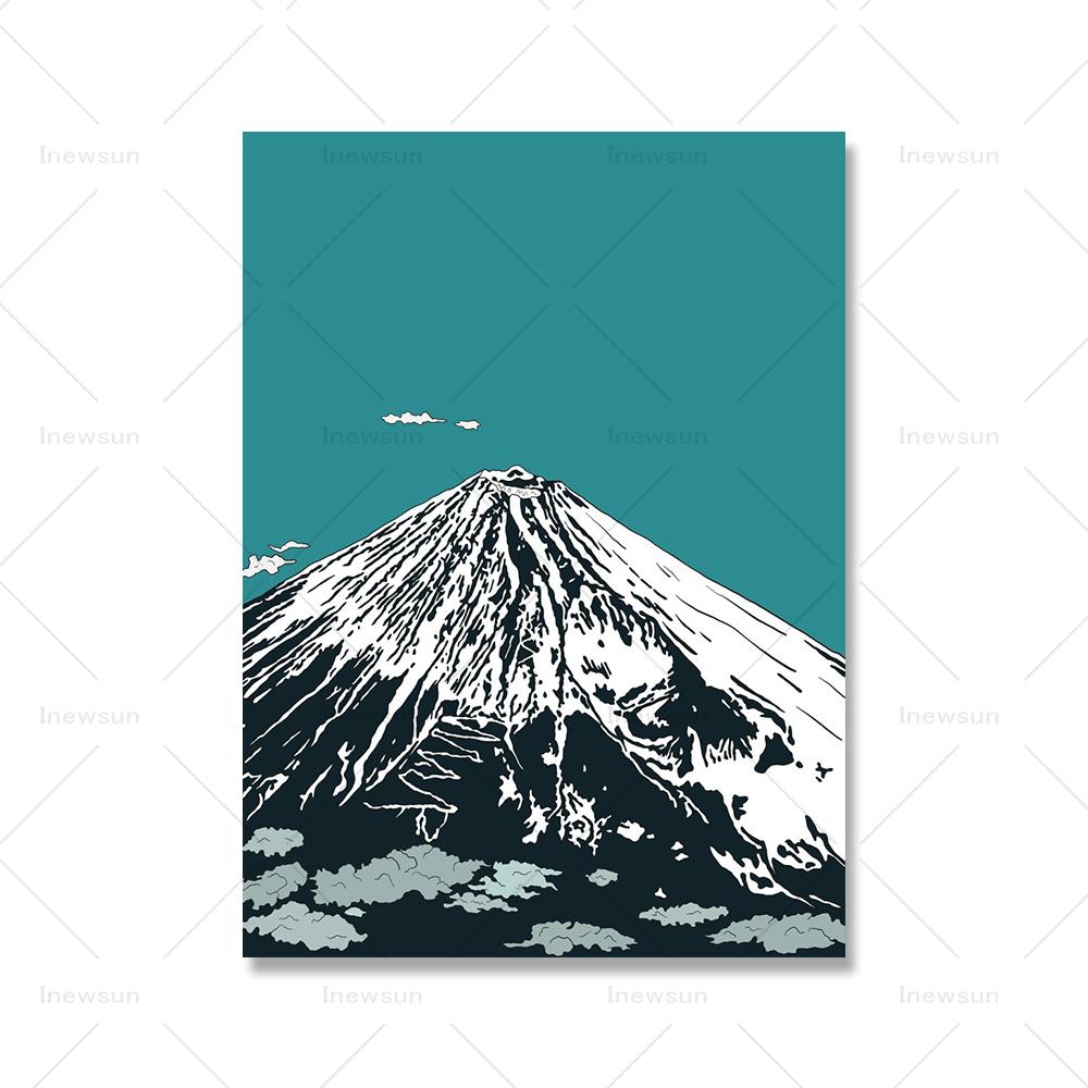 Home Decor Prints Wall Art Japanese Seafood Platter Canvas Painting Tokyo Fuji Canvas Poster Bamboo Temple Daibutsu Pictures