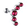 Stylish Cartilage Helix Tragus Stud Earring Stainless Steel Body Jewelry with Czech Crystal Fashion Ear Accessories