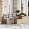 VidaXL Garden Lounge Set with Cushions 7 Pcs, Patio Sofas, Patio Furniture Set, Outdoor Furniture, Beige 3276041