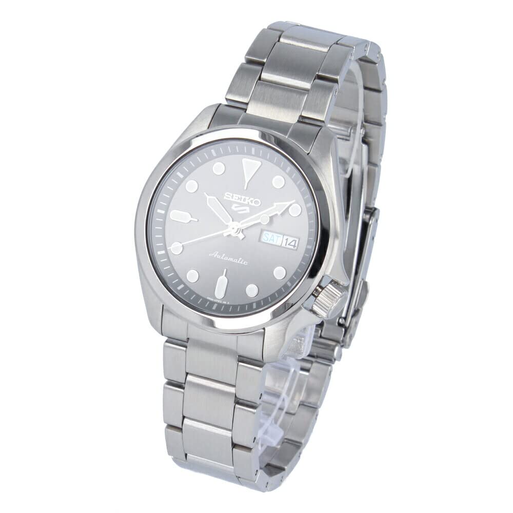 

SEIKO5 Watch Men s Automatic Self-winding Stainless Steel Metal Silver Charcoal Gray SRPE51K