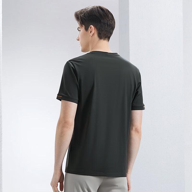 Qipai Men's Lyocell Antibacterial Round-Neck T-Shirt