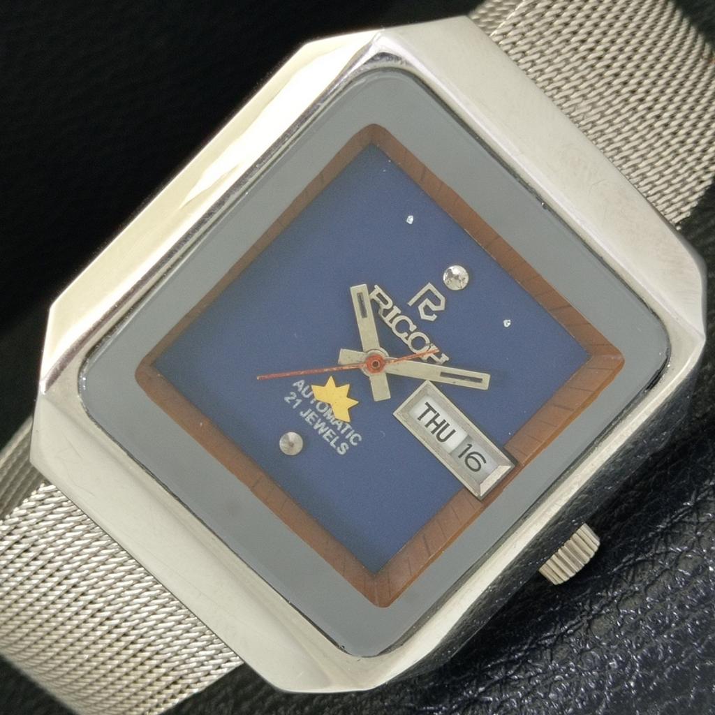 

ВИНТАЖНЫЕ АВТОМАТИЧЕСКИЕ ЧАСЫ RICOH R31 ЯПОНИЯ МУЖСКИЕ СИНИЙ ЦИФЕРБЛАТ a500626-5 R153-a500626