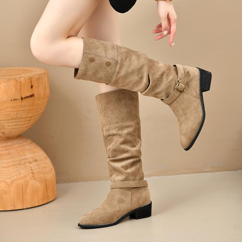 Fashion 2025 Fashionable High-quality and Versatile Boots Women's Autumn Winter Style Fashionable Boots Rubber Outsole