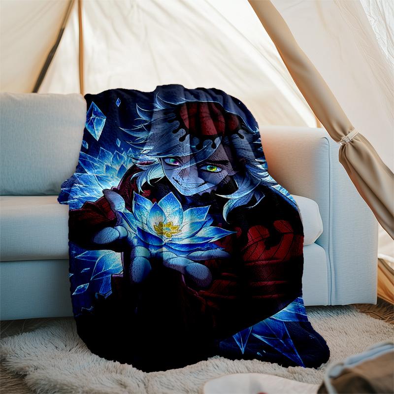 1pc douma2 Theme Blanket - Digital Print, Polyester, Cozy for All Seasons, Perfect for Outdoor, and Travel