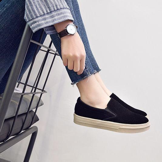 Fashion 2cm Leather Vulcanized Shoes Women Spring Autumn New Fashion Women's Shoes Anti Slip Lightweight Retro Loafers Women Sneakers