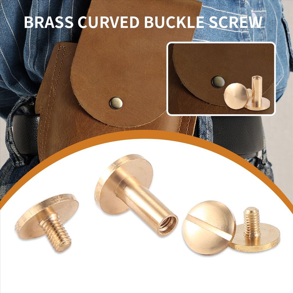 BHBL 10x Arc Solid Brass Button Stud Screw Nail Screw Back Leather Rivet Belt 10mm