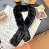 Real Rex Rabbit Fur Long Scarf Winter Warm Double-Sided Woven Fur Neck Warmer Luxury Wide Fur Collar Natural Fur Scarf Shawl