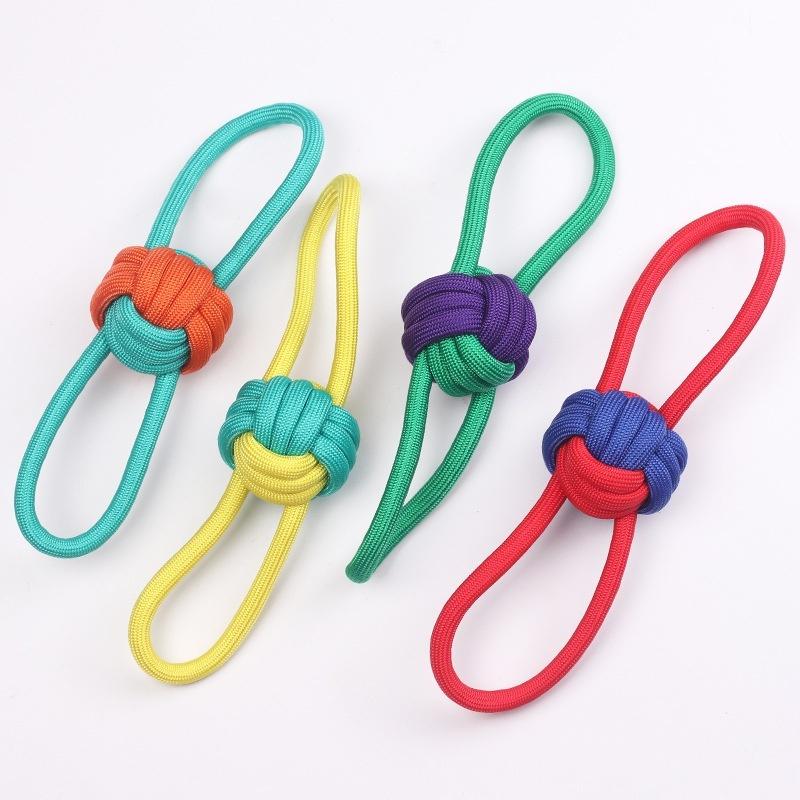 New Candy Colored Chew Resistant Cotton Rope Pet Toy Set for Dogs Teeth Grinding Supplies