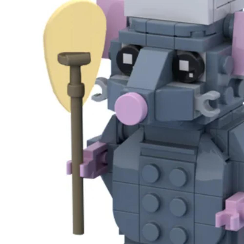 Chef Mouse Building Block Model Animation Comedy Movie Creative Animal Characters Assembling Brick Toys As a Gift for Food Fans