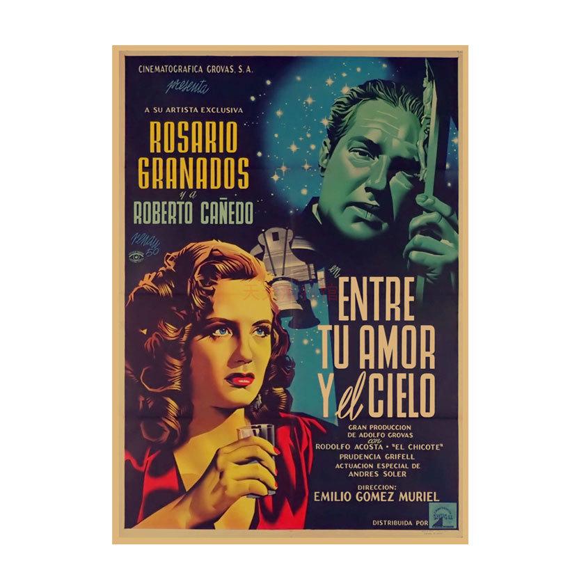 Retro Movie Illustration Poster for Bar, Cafe, or Dormitory Wall Decor