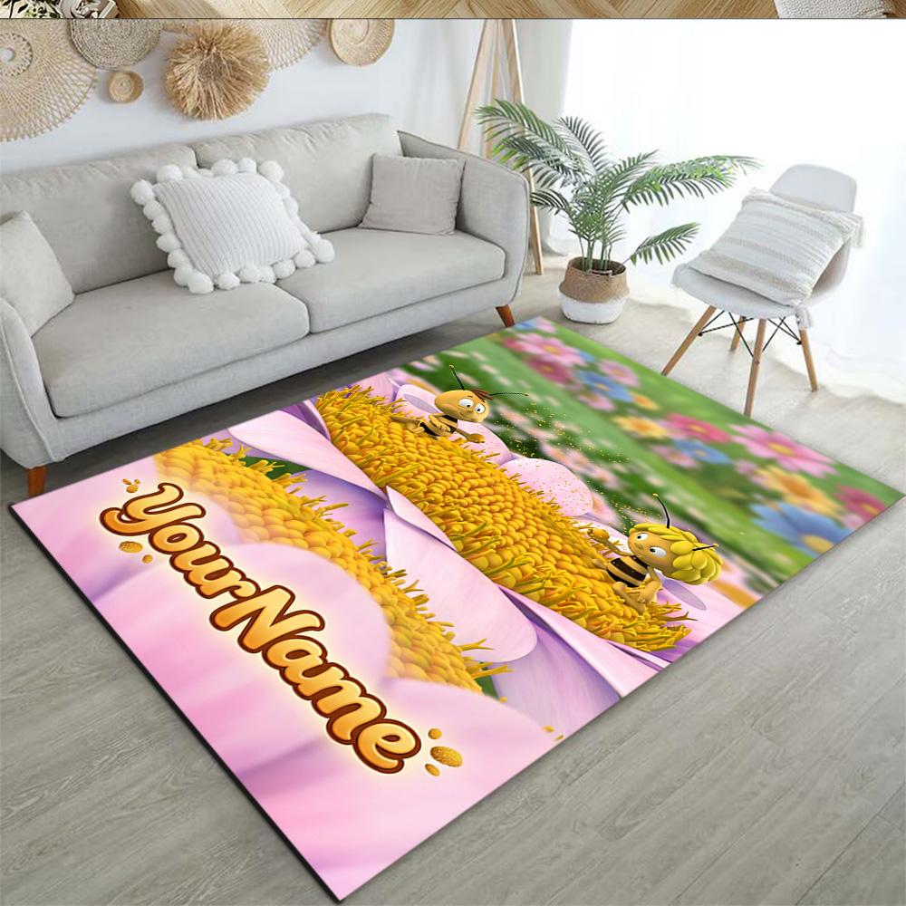 Biene Maja Customize Your Name Carpet Perfect for Outdoor Entryway Study room Dormitory Antislip Carpet Decorate Offices Spiritual Gift