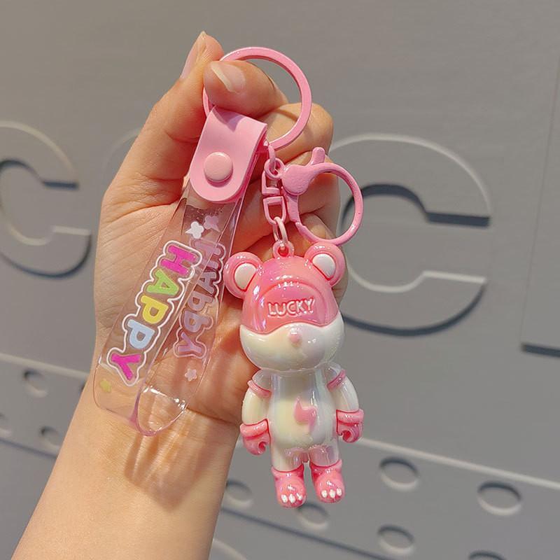Adorable Electroplated Pvc Cartoon Eyed Dog Keychain Perfect For Gifts