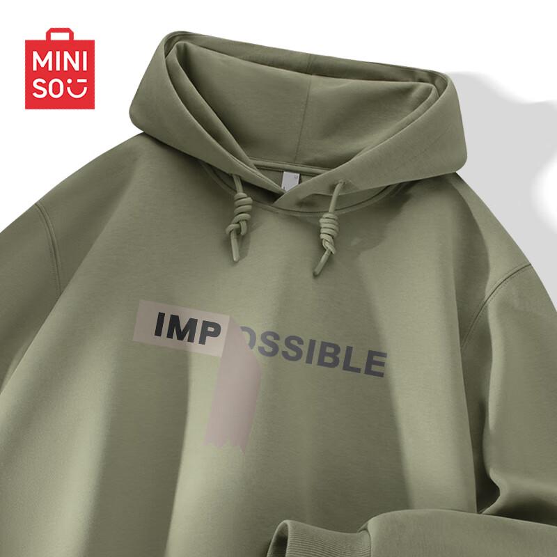 

MINISO Men s Heavyweight Loose Hooded Pullover 3XL