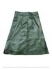 Green Genuine Leather Party Stylish 100% Lambskin Handmade Skirt For Women's Wear