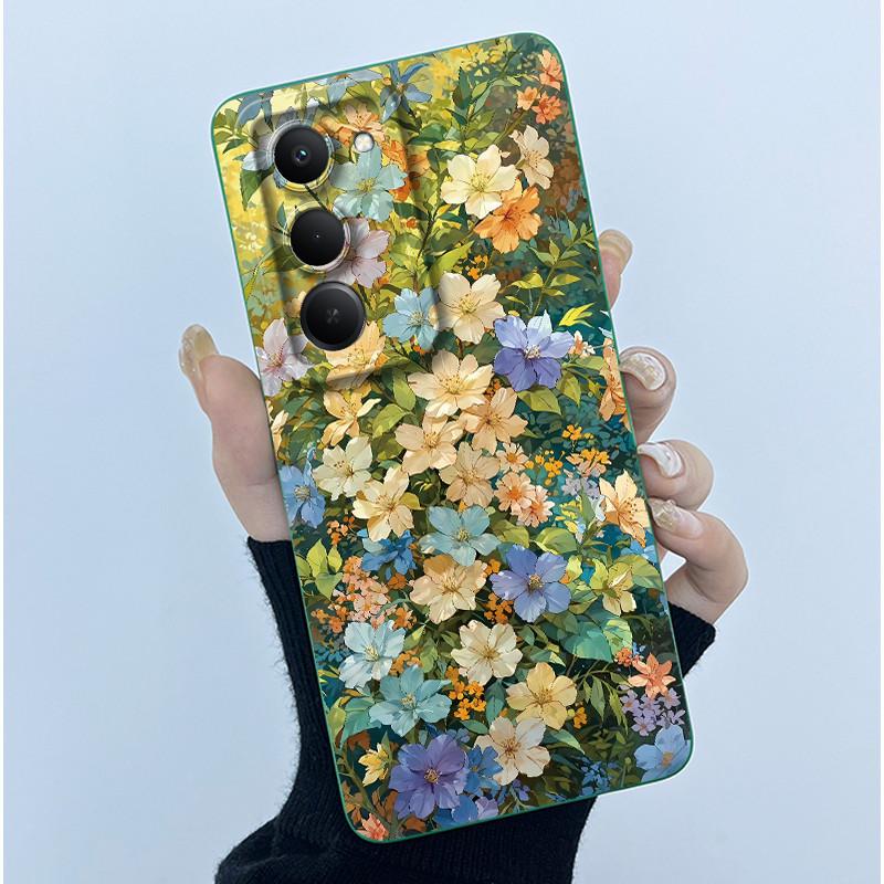 

Soft Case For Redmi 15 5G Case Fashion Simplicity Flower Liquid Silicone Back Cover For Xiaomi Redmi15 5G Protective Bumper Capa Redmi 15 5G