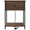 Nightstand Set of 2 Brown Oak Effect 42 x 41 x 56 cm