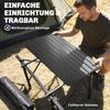 Folding Camping Table, 90 x 55 cm Height Adjustable Portable Collapsible Table