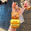 Chaveiro Bolha de Sabão Urso Mel - Brinquedo para Alívio de Estresse e Enfeite para Mochila Escolar para Casais