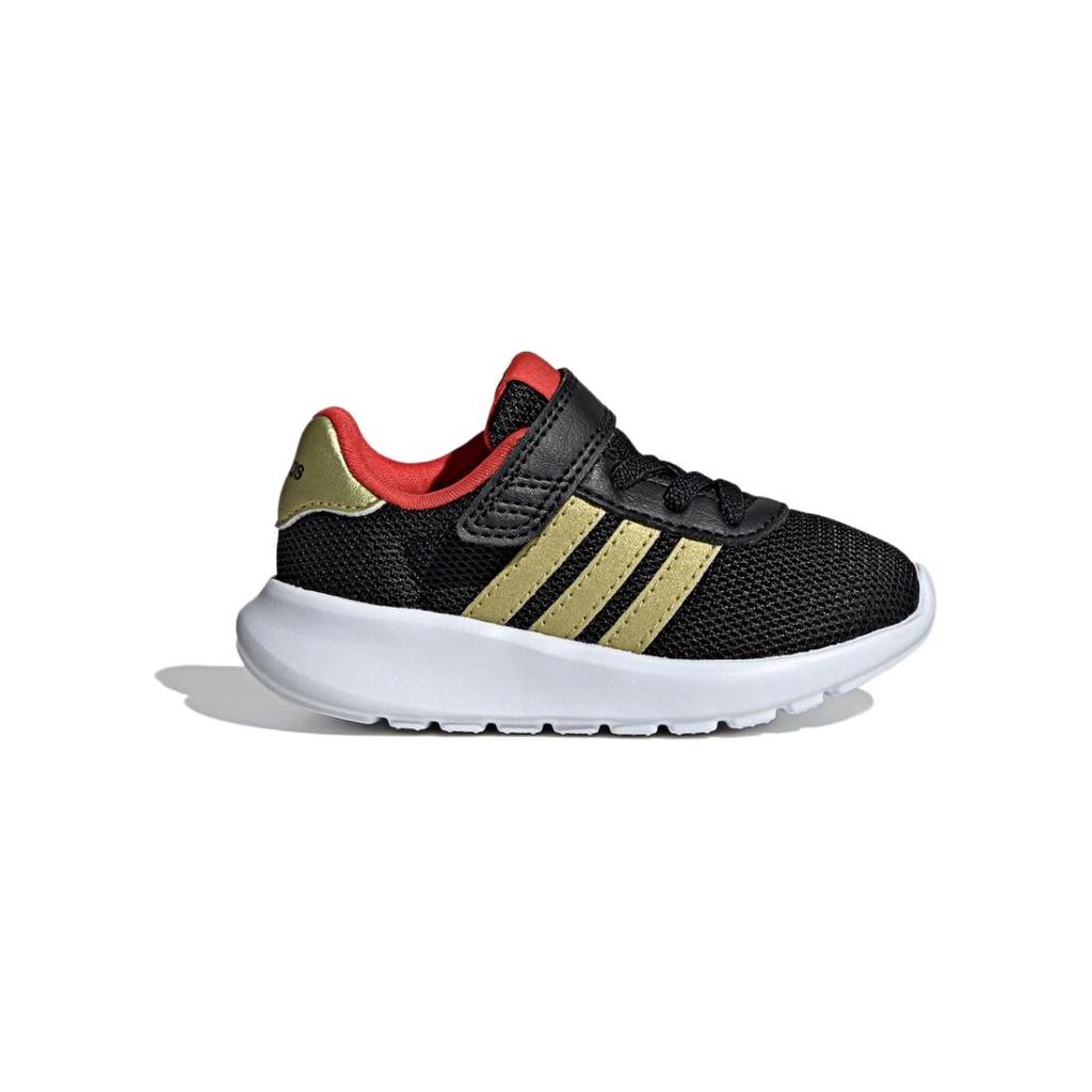 Adidas Neo Lite Racer 3.0 Synthetic Leather Fabric Comfortable Non-Slip Wear-Resistant Low-Top Walking Shoes Baby Shoes Black Gold Red IG8957