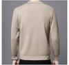 Autumn Winter 2025 Versatile Men's Knit Pullover Sweater - Long Sleeve Lapel Style for Casual Business Fashion