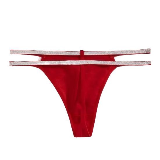 Shiny Rhinestone G-string Sexy Underwear Seamless Stretch Glitter Strappy Thongs for Women Low Rise Panties