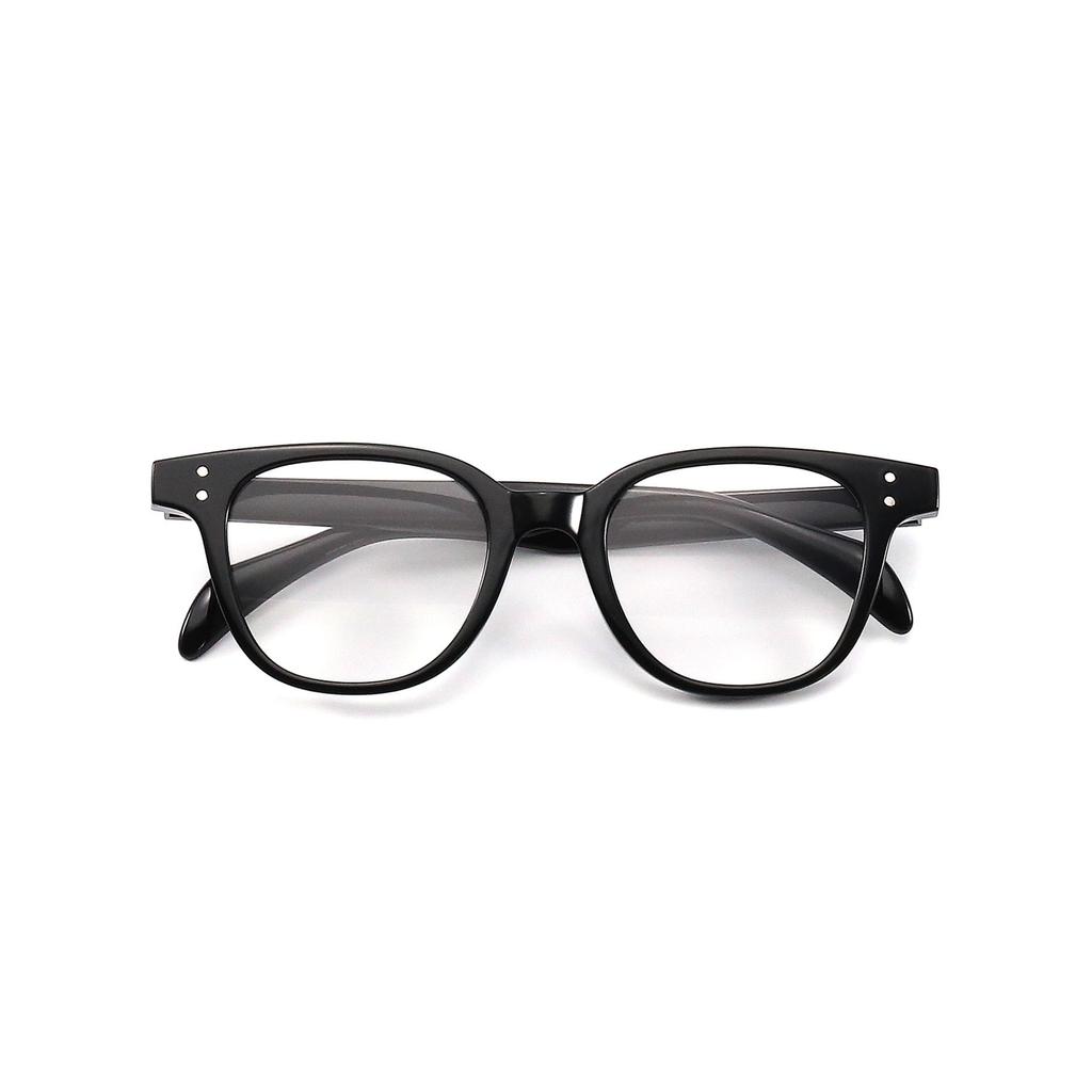 Sunset Tea Square Frame Plain Lens Glasses: Everyday Wear with Blue Light Blocking