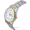 Seiko 5 Zweifarbige Herrenuhr aus Edelstahl mit weißem arabischem Zifferblatt und automatischem SNKP22 SNKP22J1 SNKP22J