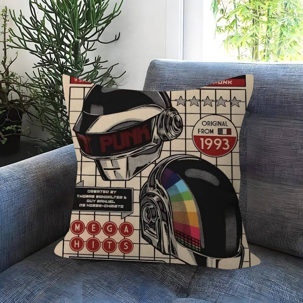 

Band ddDaft cool logo Punk Pillow Gift Home Office Decoration Bedroom Sofa Car Cushion Cover case 45x45 30x30 cm