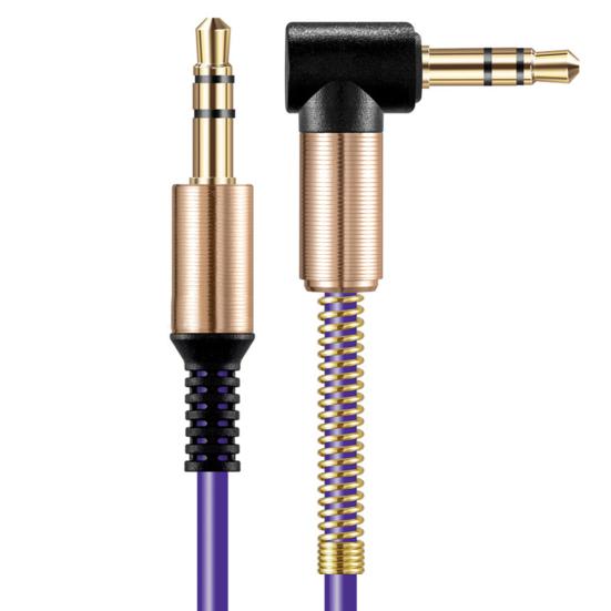 3.5mm Male Straight to Elbow Audio Adapter Cable Cord for Phone MP3 Car Speaker