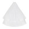 Bridal Veil Double Layer Solid Color Short Veil Party Outing Gathering Wedding Banquet Hair Accessory