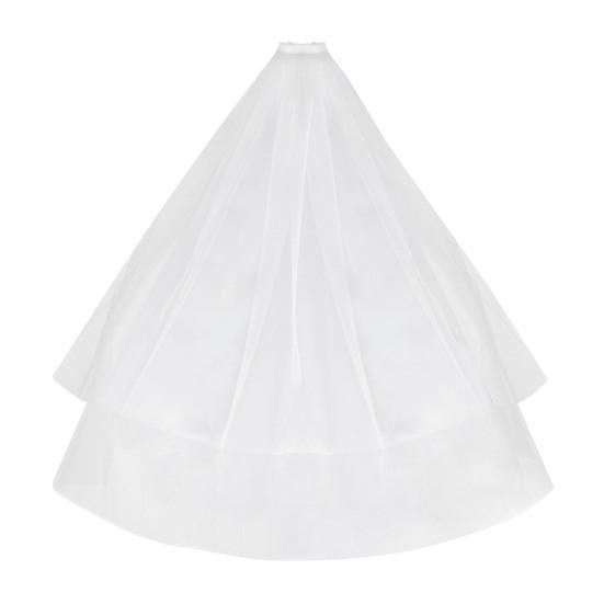 Bridal Veil Double Layer Solid Color Short Veil Party Outing Gathering Wedding Banquet Hair Accessory