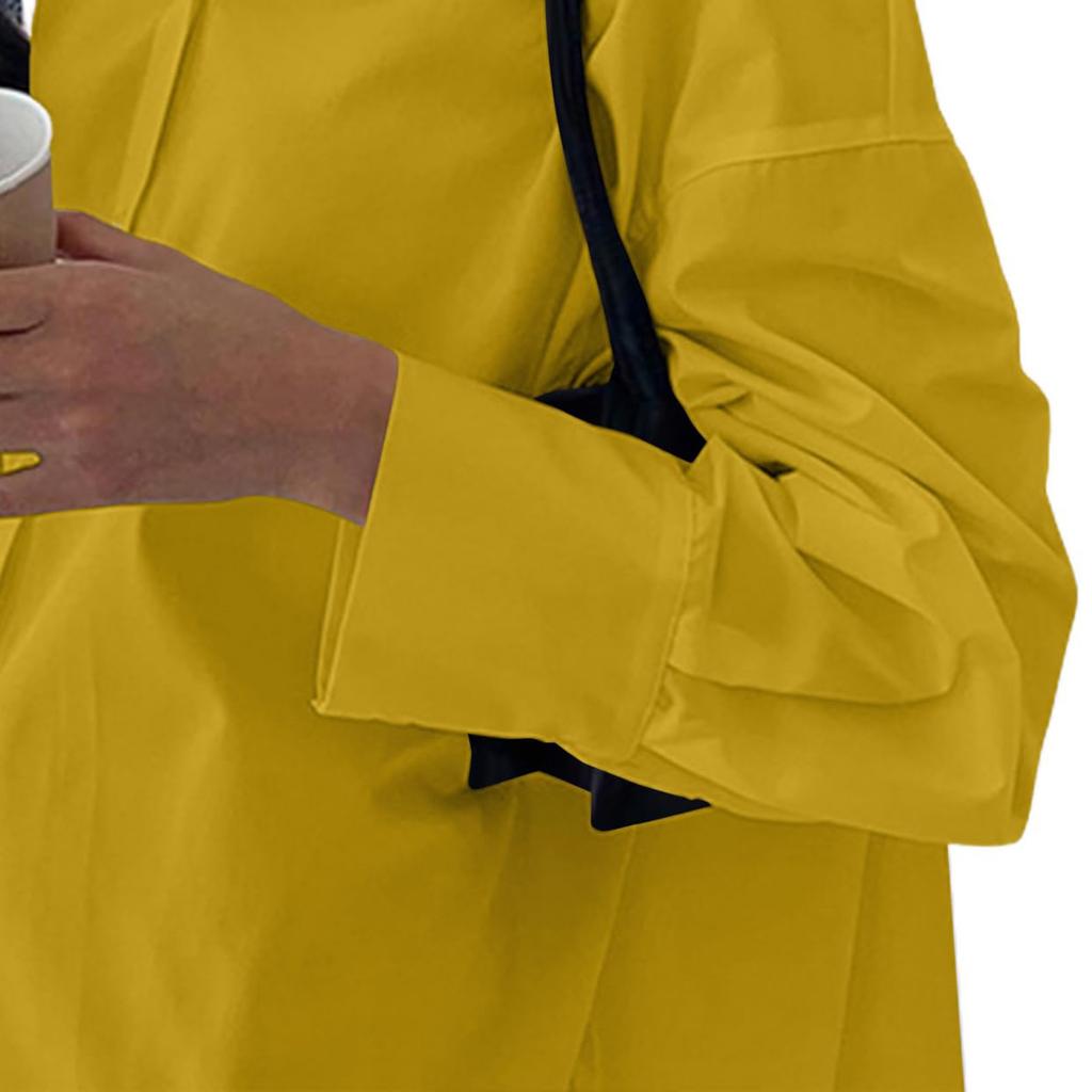 Women's Casual Shirt Dress Collar V Neck Button Down Loose Long Sleeve Dresses