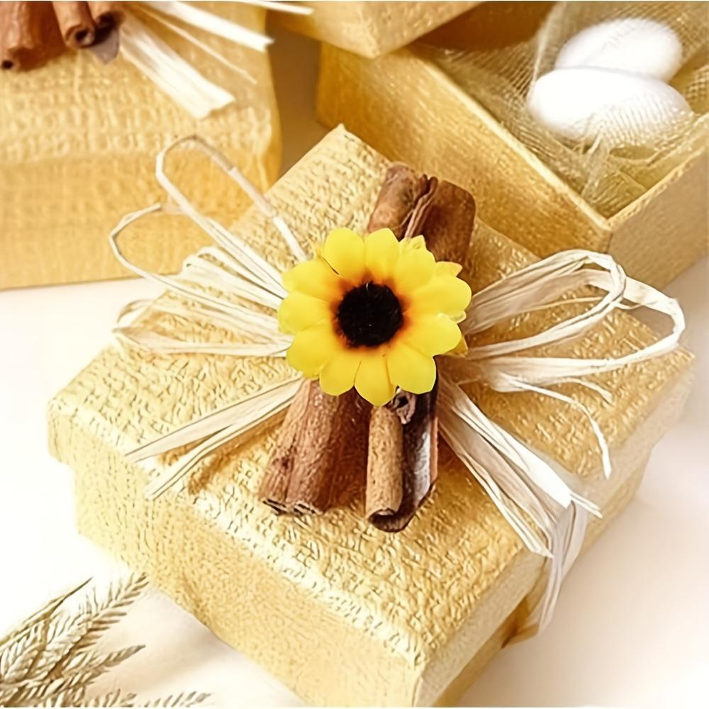 Artificial Sunflowers- Realistic Fabric Mini Fake Flowers For DIY Wreaths,Wedding,Home Decor,Mother’s Day,Easter,Valentine’s Day