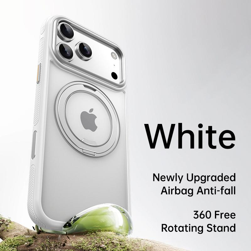 360° Mechanical Torque-Sound Rotating Stand Holder Magnetic Magsafe Phone Case for IPhone 16 15 14 13 17 Pro Max Plus 17Air 16E